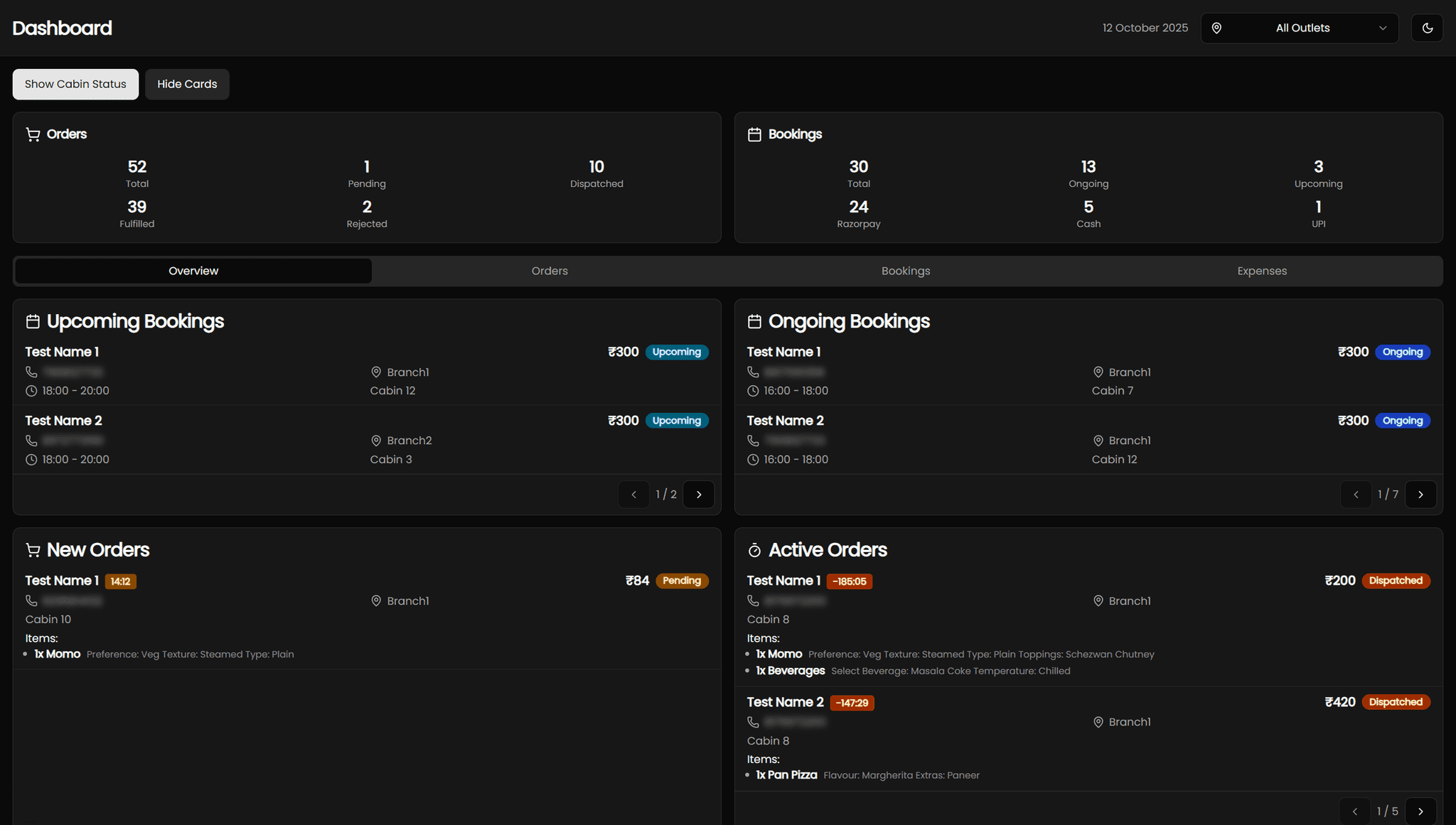 Aggregated panel interface